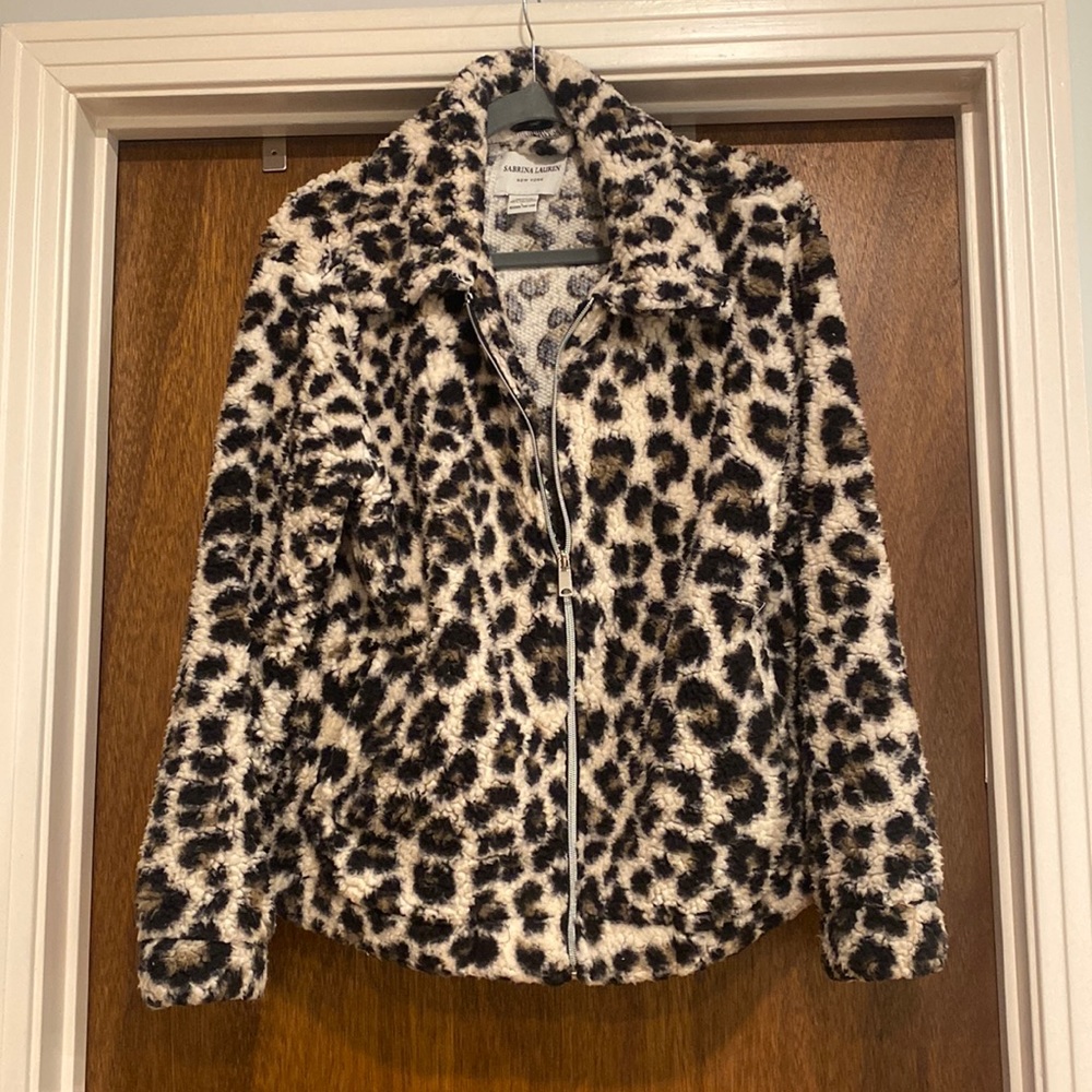 Leopard Sherpa jacket